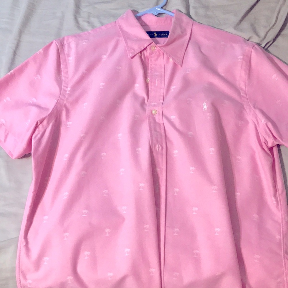 Light pink short sleeve button down